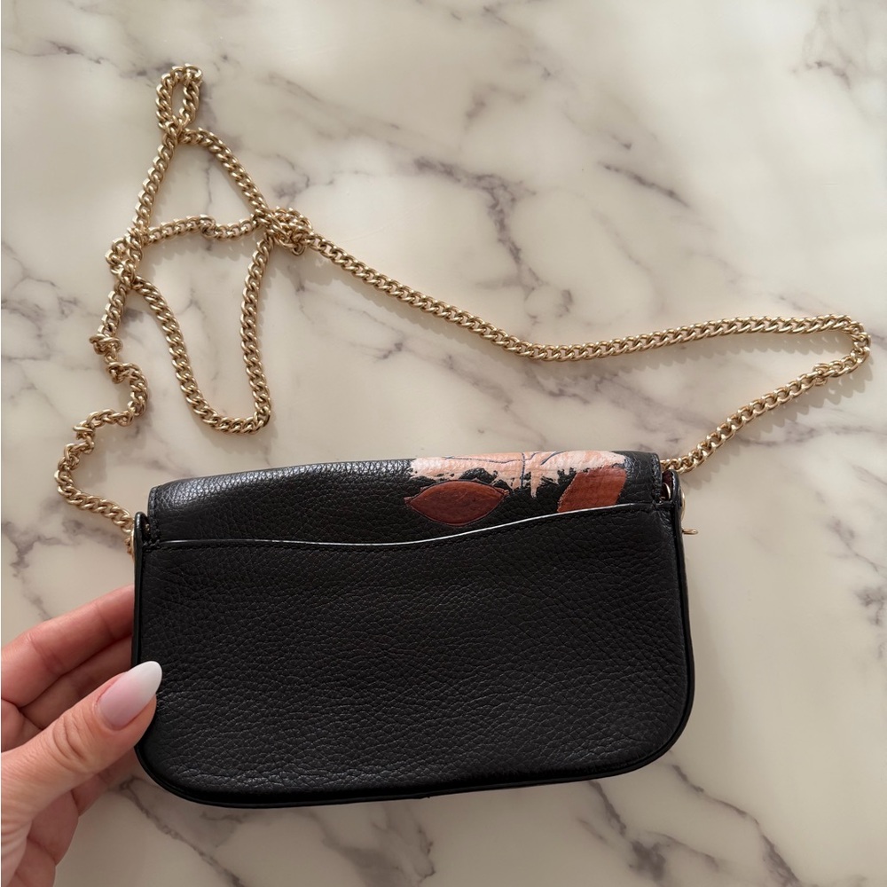 Coach Black Crossbody Bag with Floral Accents(6) - Picture 6 of 7